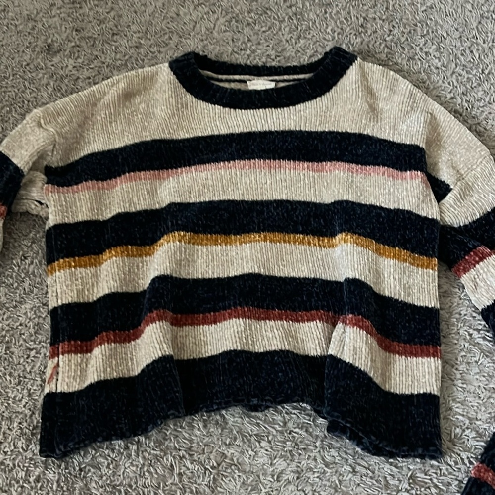 flowy striped sweater